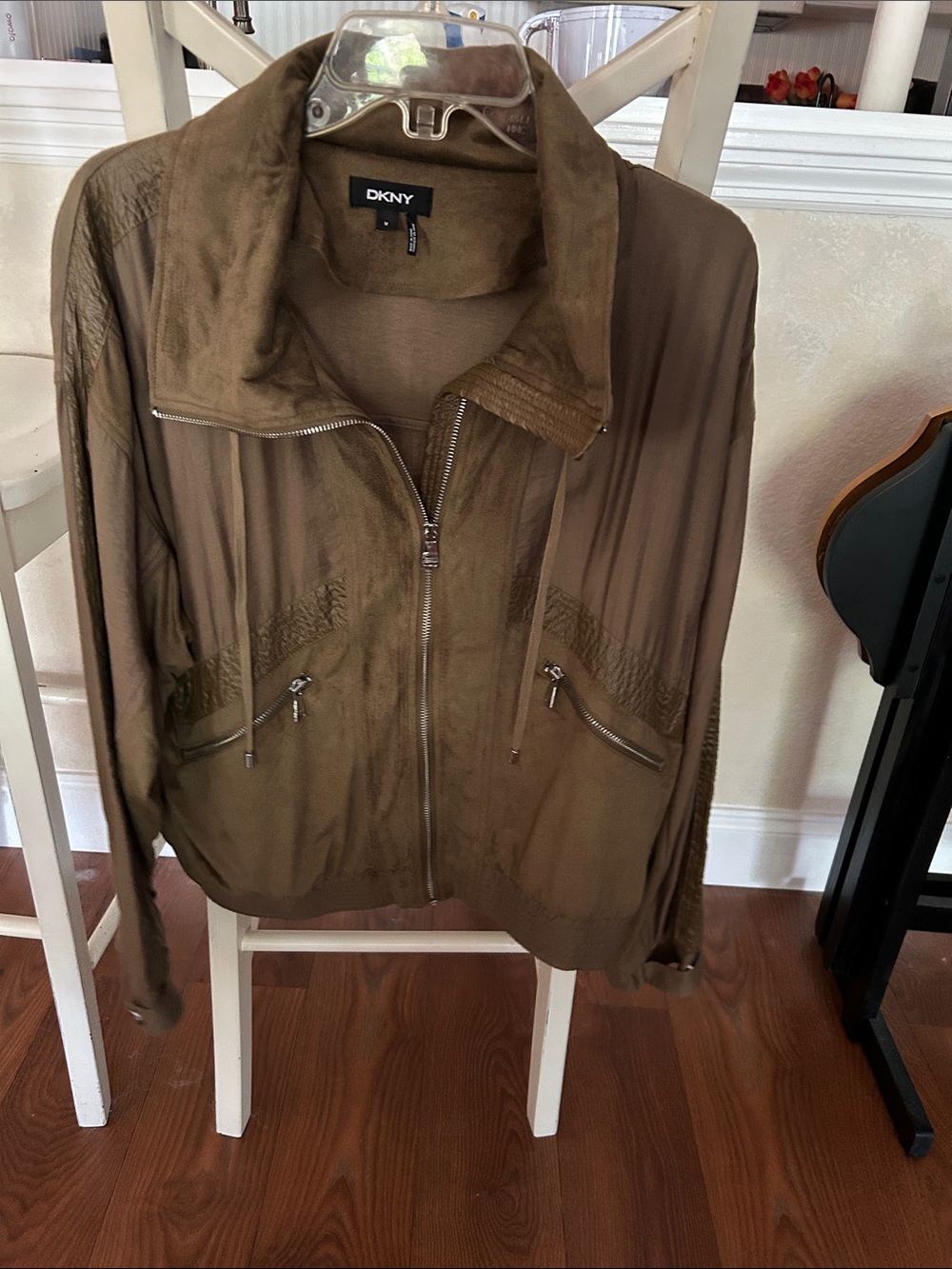 DKNY Utility Zip-Front Jacket